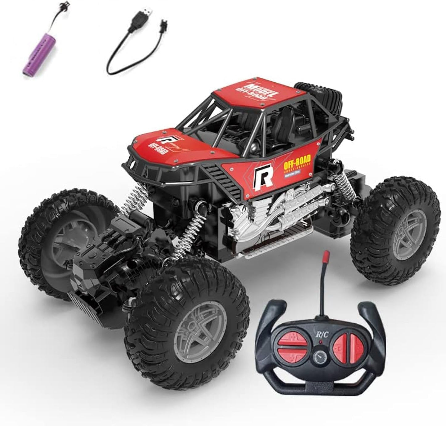  Car Toys Remote Control, Off-road Climbing Car High-speed Drift Racing Toy with Rechargeable Battery,Boys Girls Kids...
